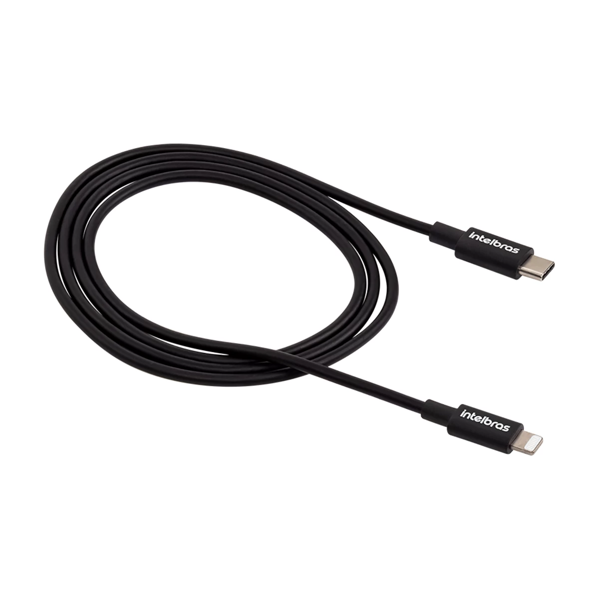 CABO USB-C - LIGHTNING 1,2m PVC PRETO EUCL 12PP<br/>