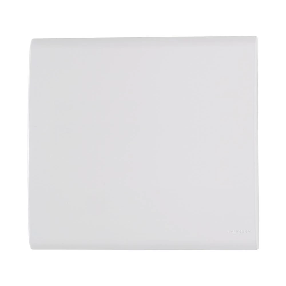 PLACA + SUPORTE 4X4 EM TERMOPLASTICO CEGA LINHA LIZ BRANCA<br/>
