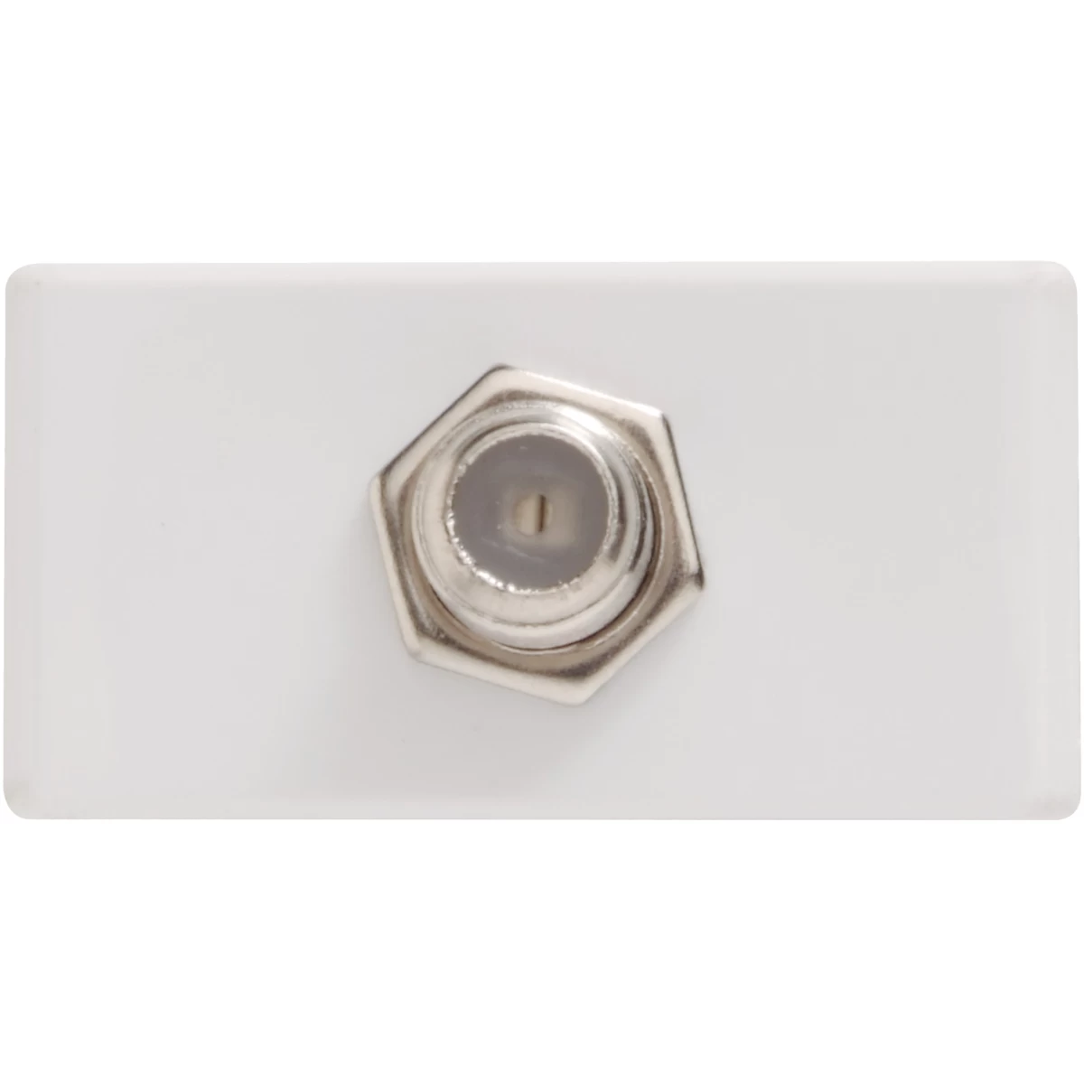 TOMADA TV SAT EM TERMOPLASTICO COM COMPONENTES METALICOS SISTEMA MODULAR BRANCO<br/>